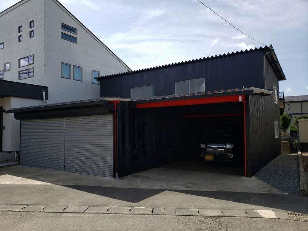 K様邸車庫塗装工事